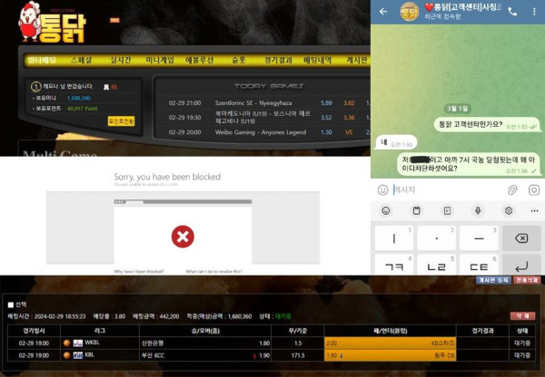 통닭 먹튀 사이트 접속차단 먹튀 사건 발생